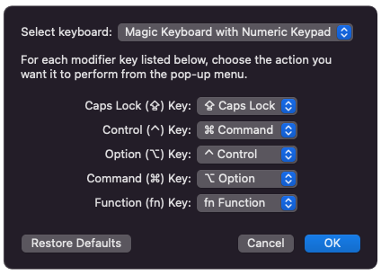 Modifier Keys
